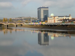 Clarence House on the banks of the River Usk in Newport. 
